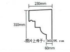 产品分解图型 - 檐口线，型号：SX311-YK-3，规格：230x310mm(3) - 大庆三象EPS建材 dq.sx311.cc
